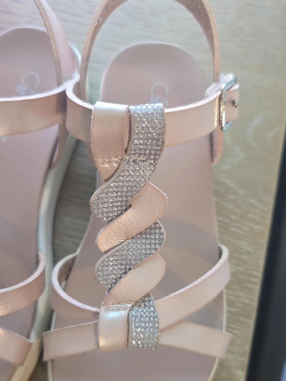 Toddler Girl Rhinestone T-Strap Sandals